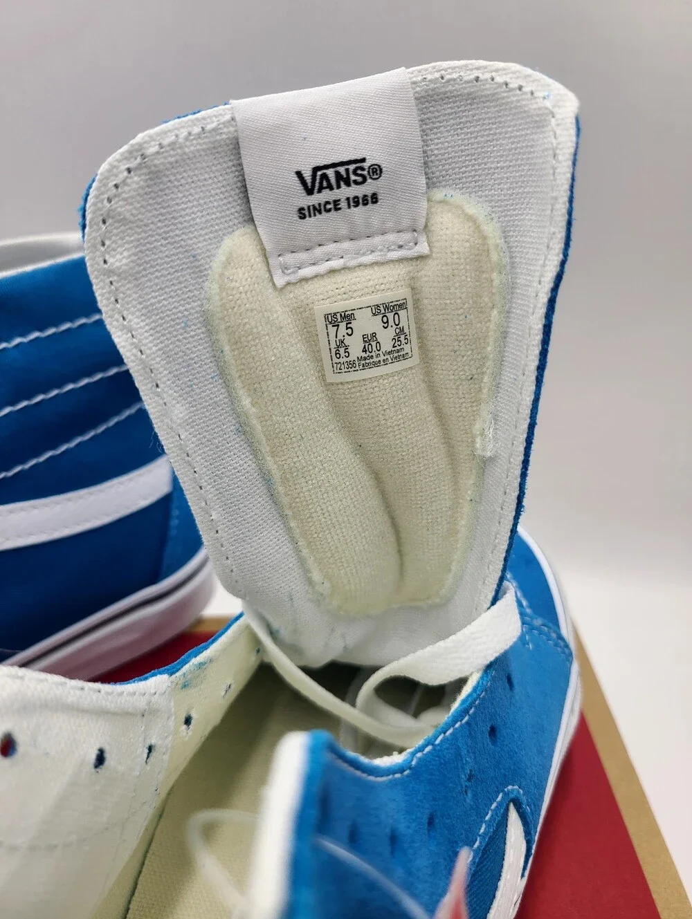 Vans Sk8 Hi Tapered Women Size 7 Color Theory Mediterranean New Mens 7.5